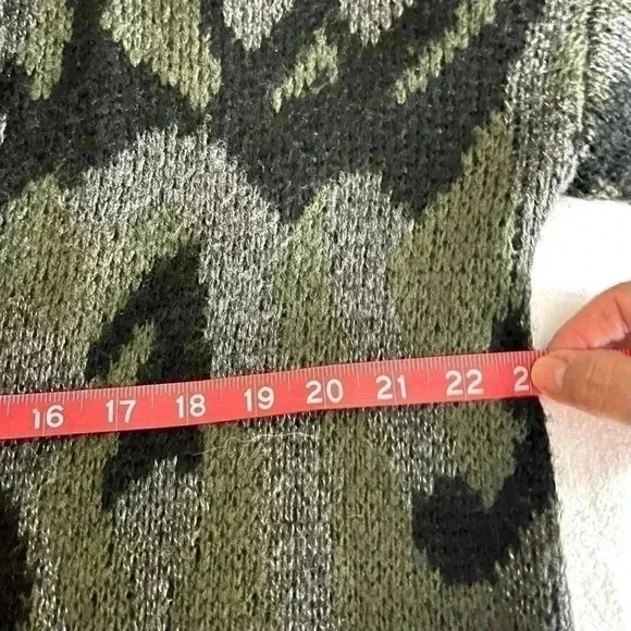 Evereve John Jenn Geo Open Front Collar Long Slouch Pocket Duster Cardigan SizeL - Picture 11 of 12